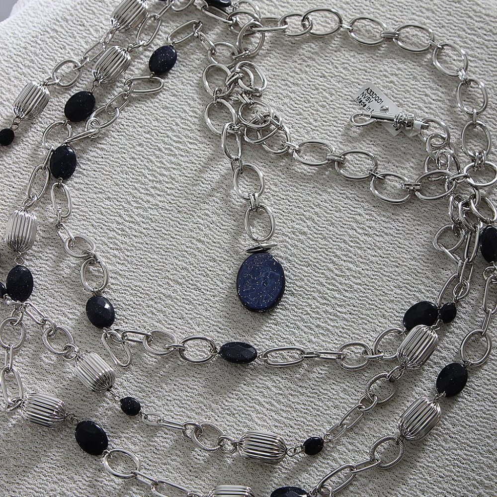 St John 3 tiered Silver/ Blue Belt   P/S